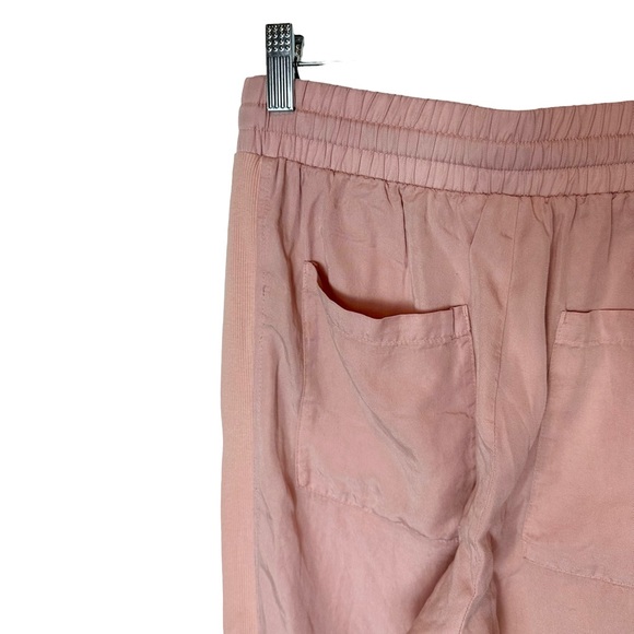 Veronica Beard Joggers Womens Chambray Elastic High Rise Pockets Stretch Pink 8 - Picture 9 of 10